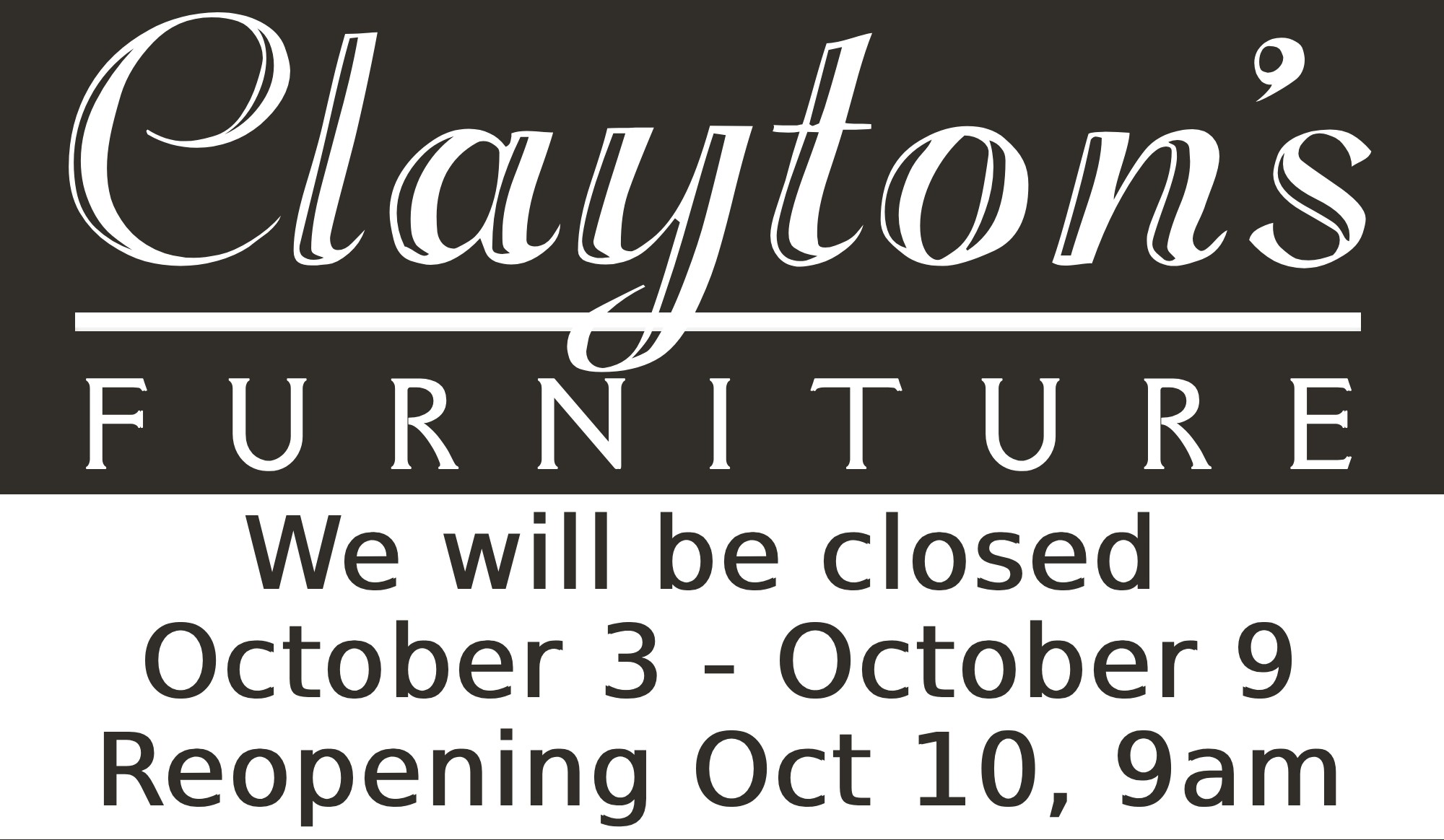 Clayton's Furniture, Knoxville TN. Logo